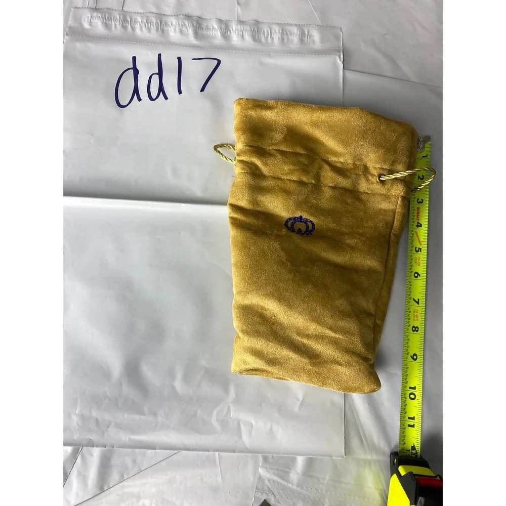 Crown Royal‎ Gold Suede Drawstring Bag Pouch Storage Gift Sack 11x7 Logo dd17